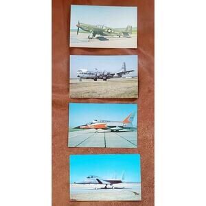 4 Aviation 3.5 Inch X 5.5 Inch Post Cards A-36 F-107A KC-97 F-15A Eagle Flaws